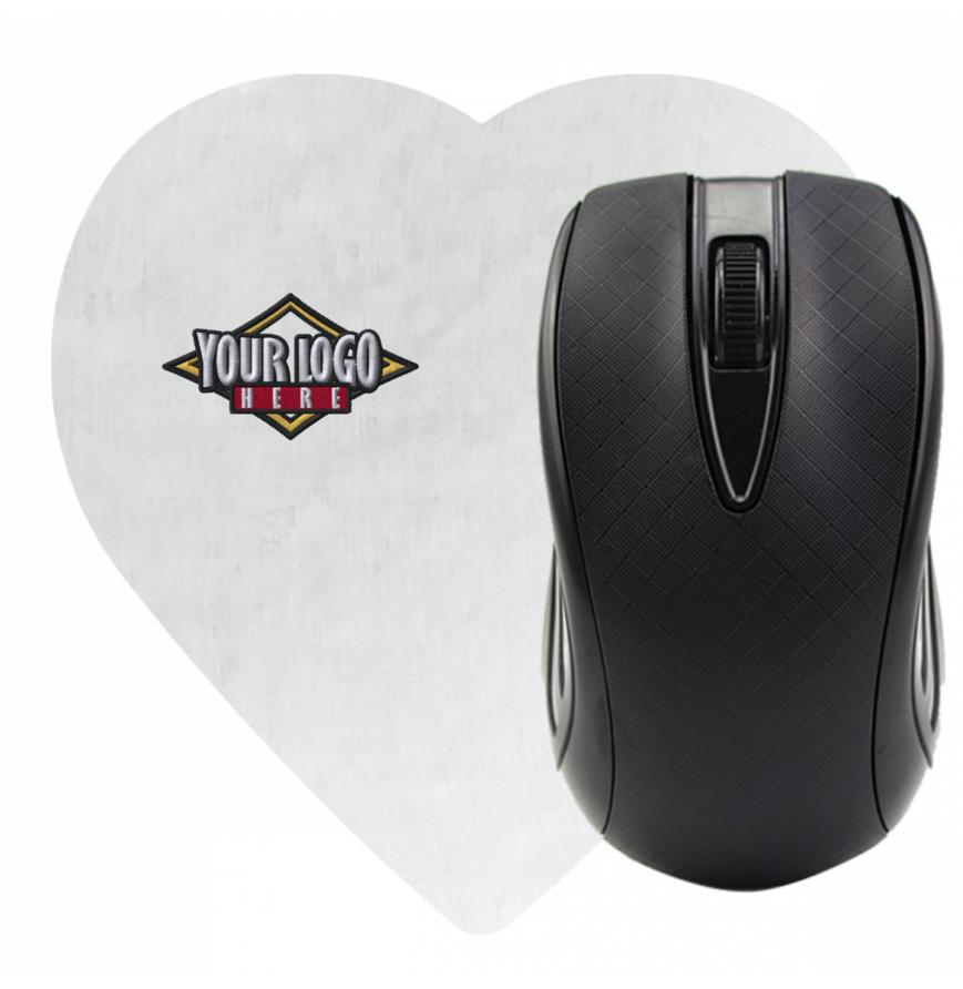 Heart Shaped Computer Mouse Pad Dye Sublimated