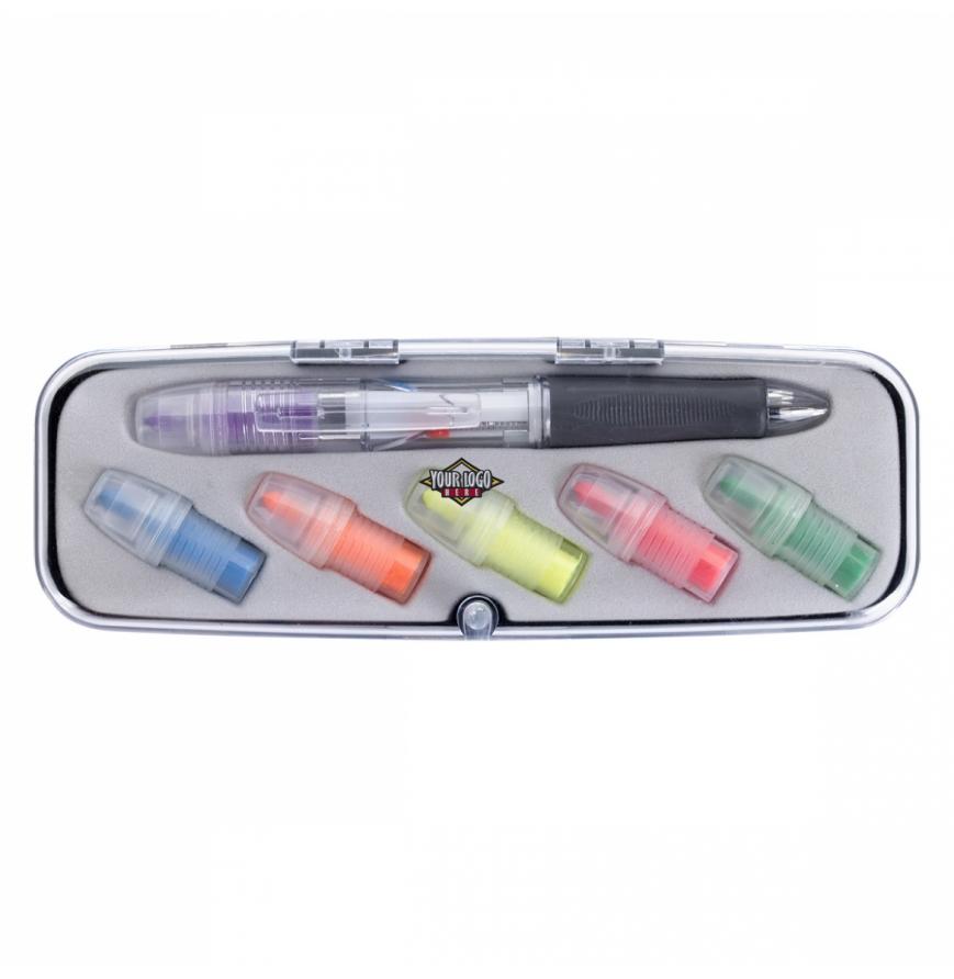 Tri-Color Pen and Highlighter Set