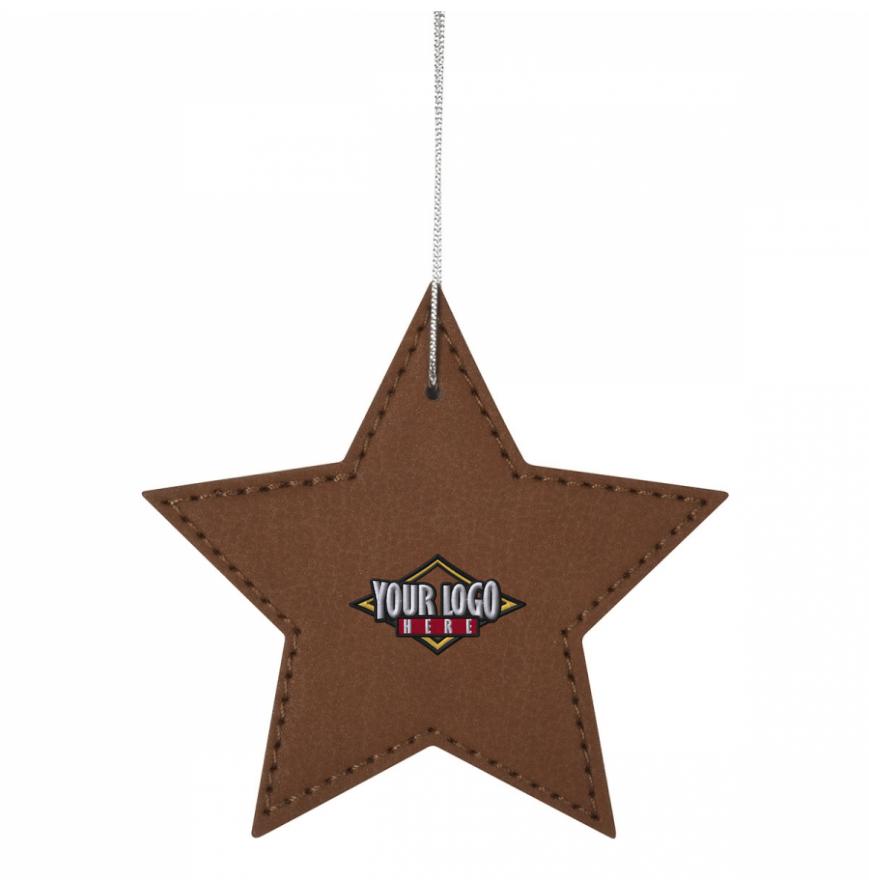 LEATHERETTE ORNAMENT  STAR