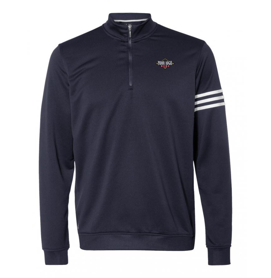 Adidas 3-Stripes French Terry Quarter-Zip Pullover