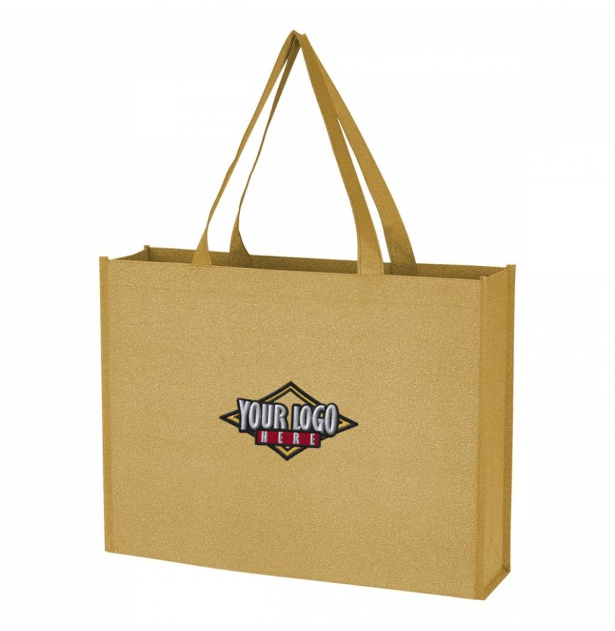 Monroe Non-Woven Glitter Tote Bag