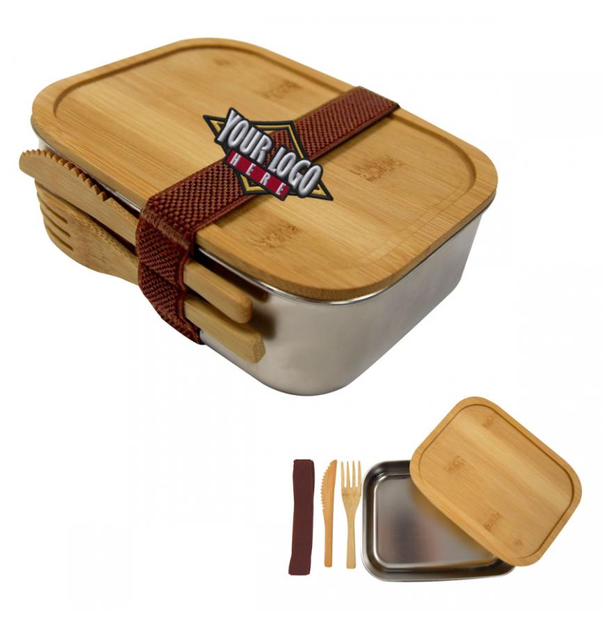 Sophisticate Stainless  Bamboo Bento Box