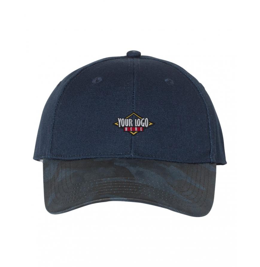 Outdoor Cap Canvas Crown Cap with Weathered Camo Visor
