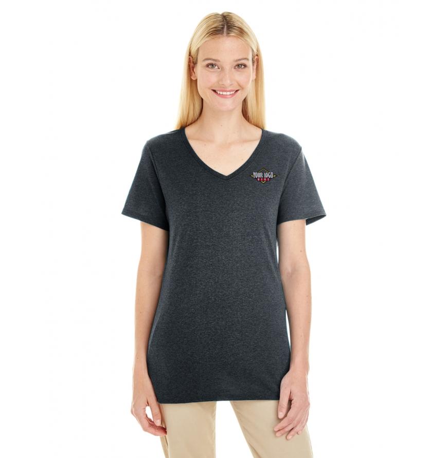 Jerzees Ladies 45 oz TRI-BLEND V-Neck T-Shirt