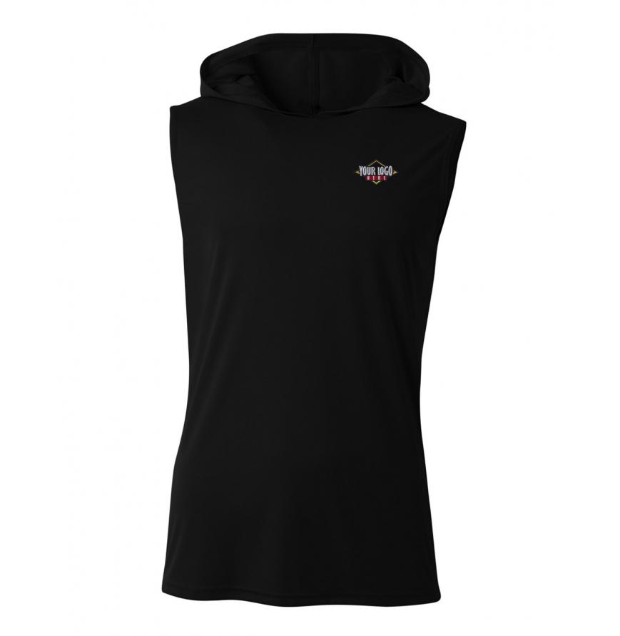 A4 Mens Cooling Performance Sleeveless Hooded T-shirt