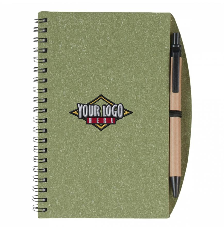 Eco-Inspired Spiral Notebook  Pen