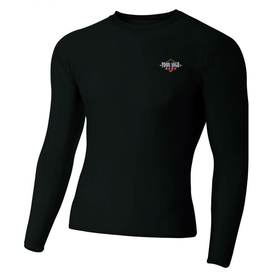 Adult Polyester Spandex Long Sleeve Compression T-Shirt