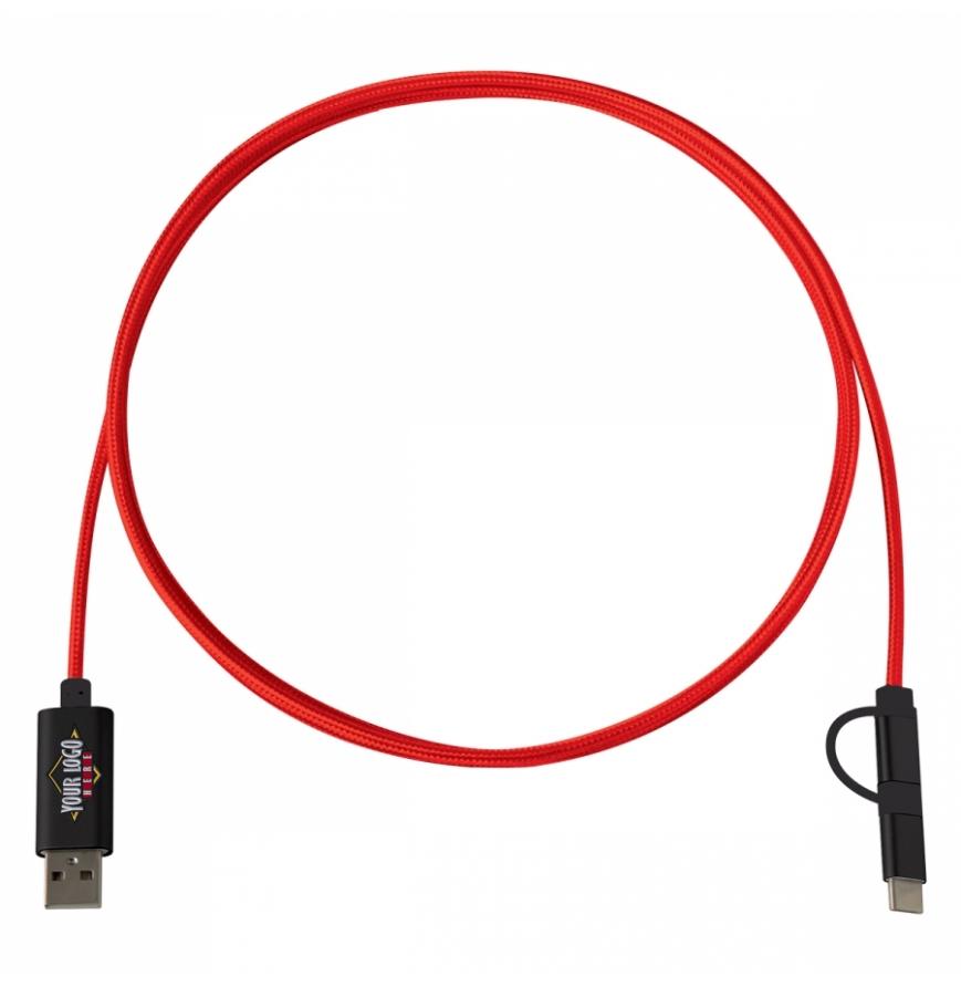 3-In-1 5 Ft Braided Charging Cable