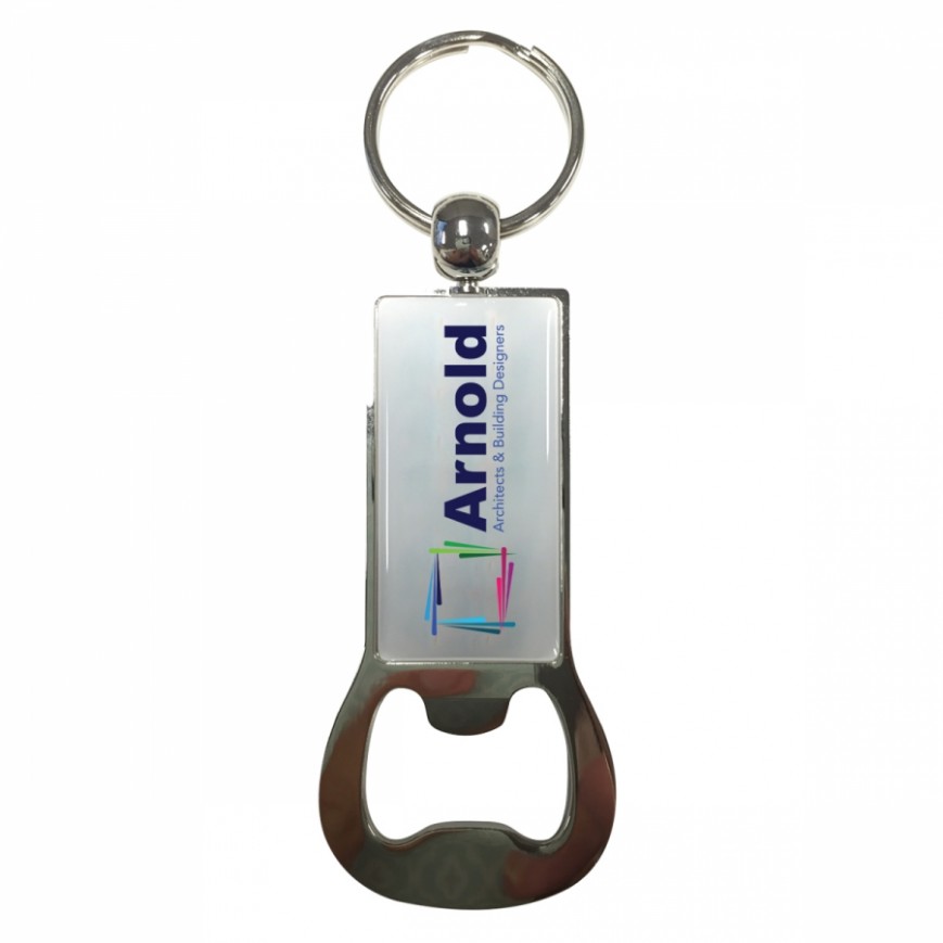 Dome Bottle Opener Key Tag