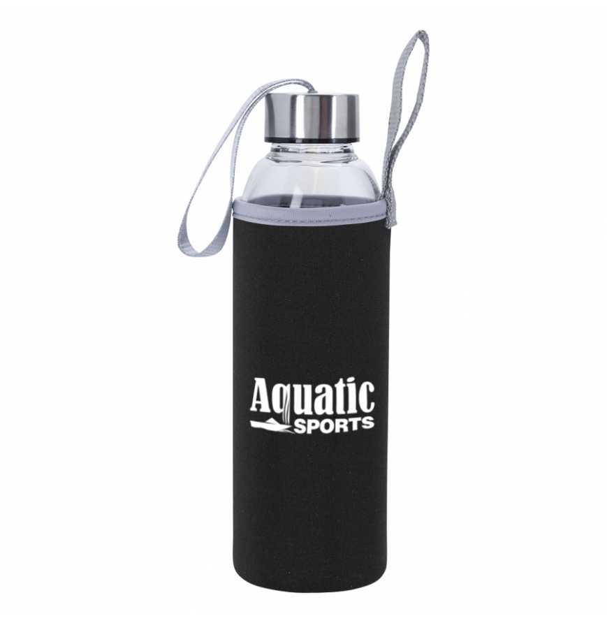 18 Oz Aqua Pure Glass Bottle