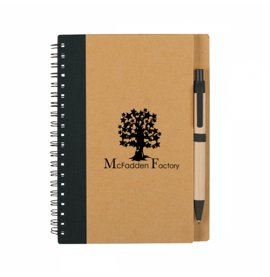 Eco Inspired Spiral Notebook Pen