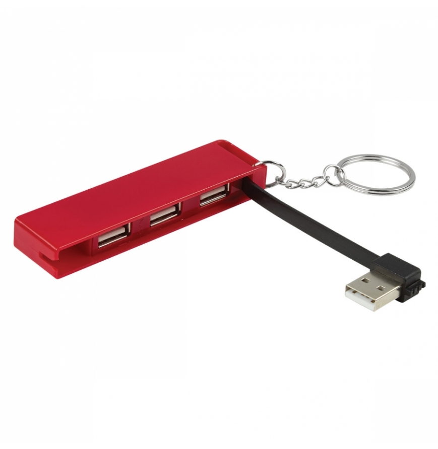 3 Port Traveler USB Hub Key Chain