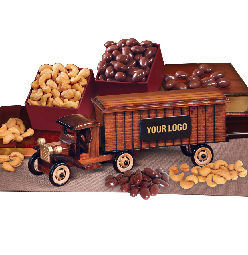 1930-Era Tractor-Trailer with Almonds and Cashews
