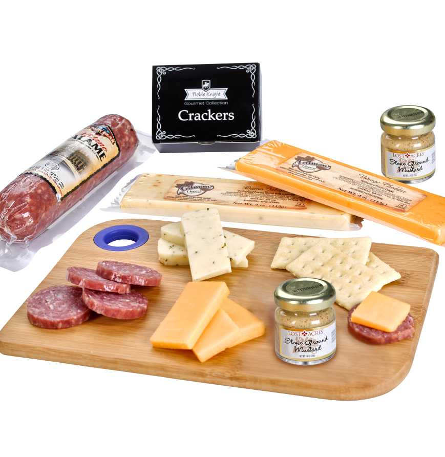 Charcuterie Favorites Board With Meat  Cheese Set
