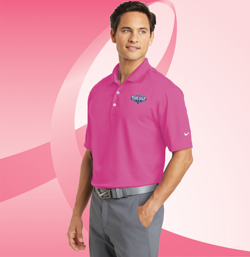 Pink Nike Golf Dri-FIT Micro Pique