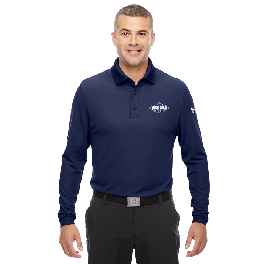 Mens Under Armour Corporate Performance Long Sleeve Polo