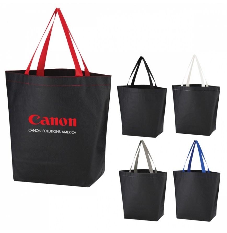Non-Woven Leather Look Tote Bag
