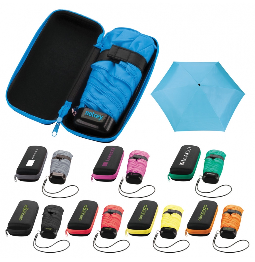 37 Mini Folding Travel Umbrella with Ca