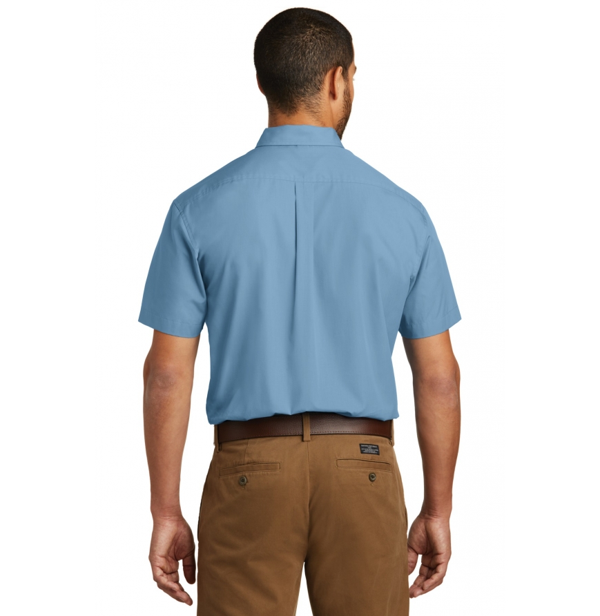 Custom Port Authority Short Sleeve Carefree Poplin Shirt | Mens