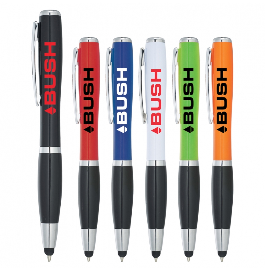 Nash Gloss Ballpoint Pen-Stylus w Light