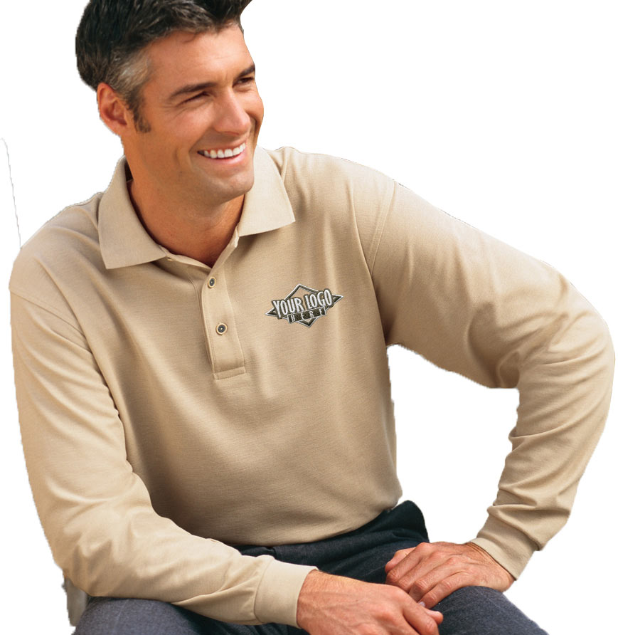 Men's Silk-Touch Long Sleeve Sport Shirt