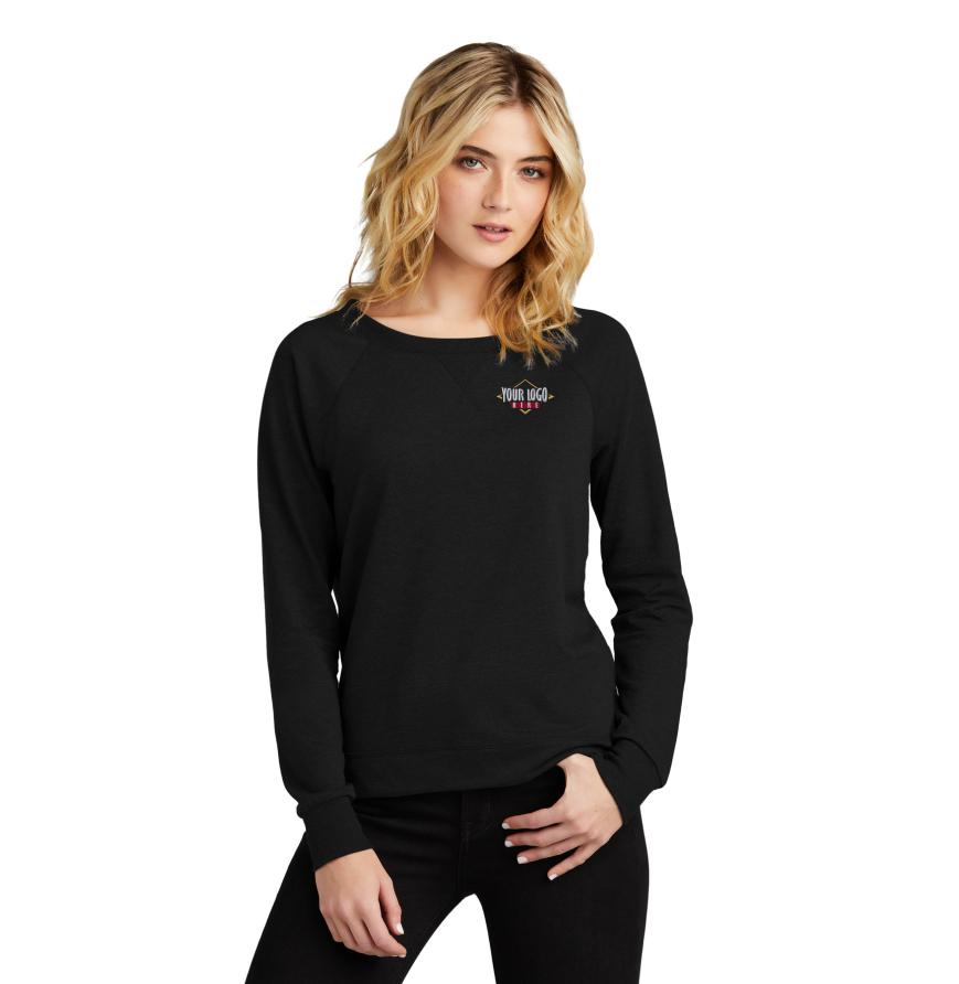 District Women s Featherweight French Terry Long Sleeve Crewneck