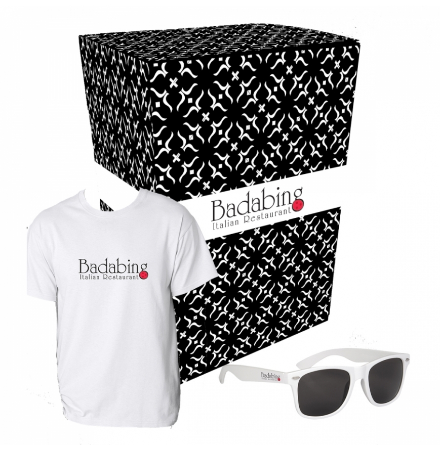 Gildan T-Shirt And Sunglasses Combo Set With Custom Box