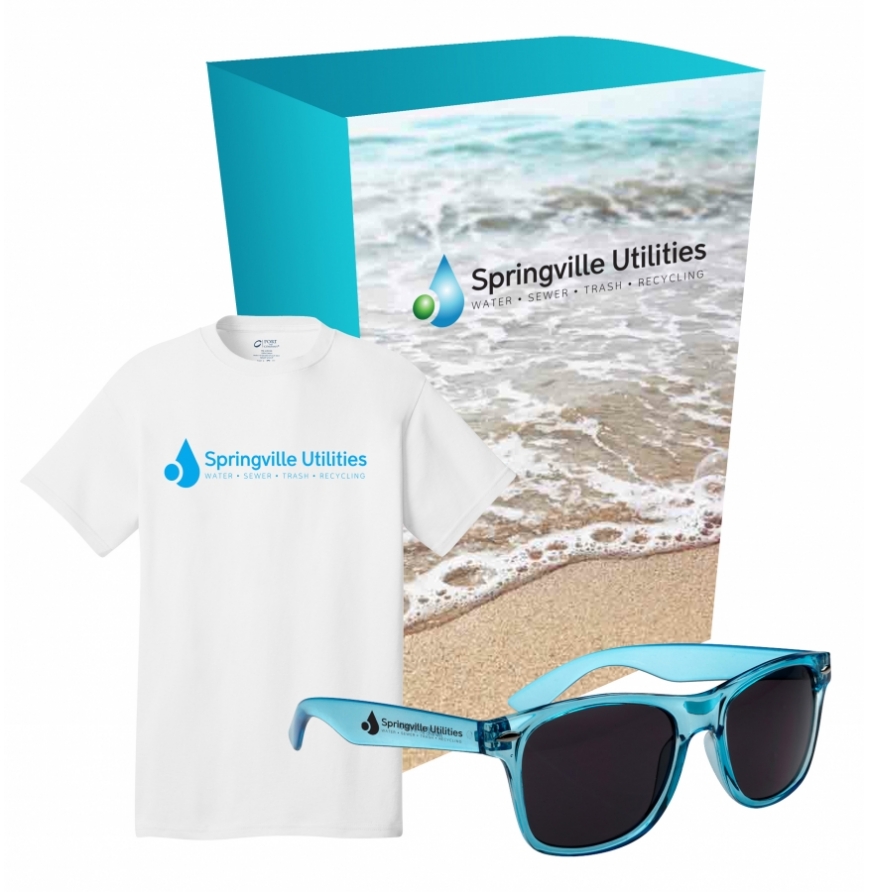 Port  Company T-Shirt And Sunglasses Combo Set With Custom Box