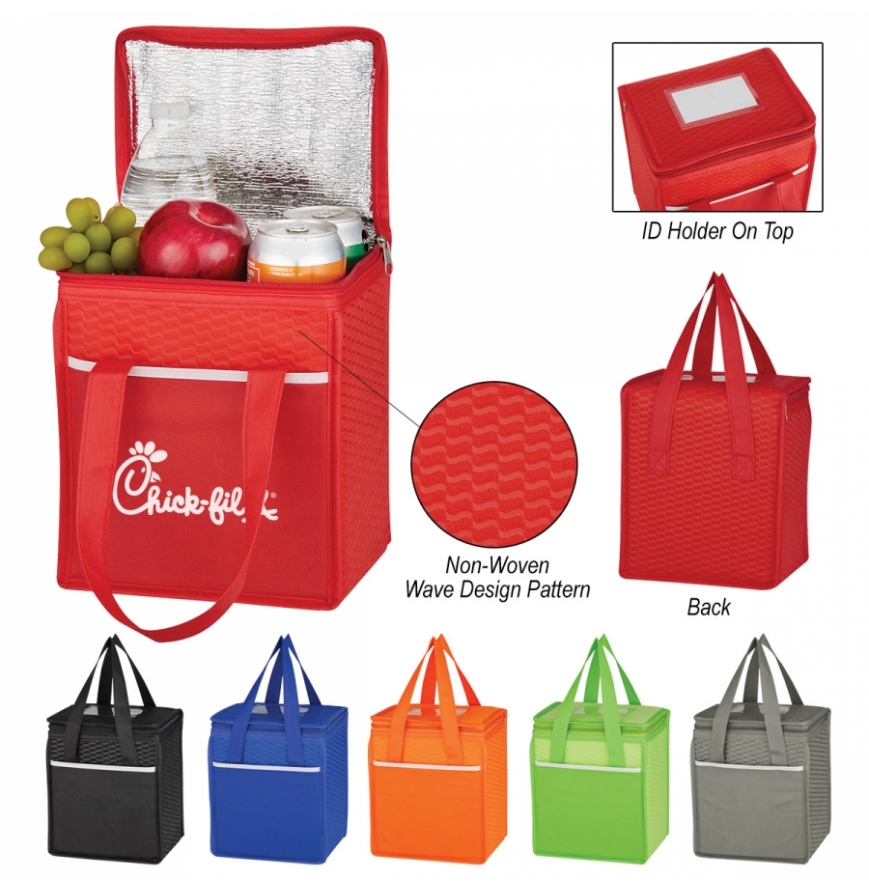 Wave Design Non-Woven Cooler Lunch Bag