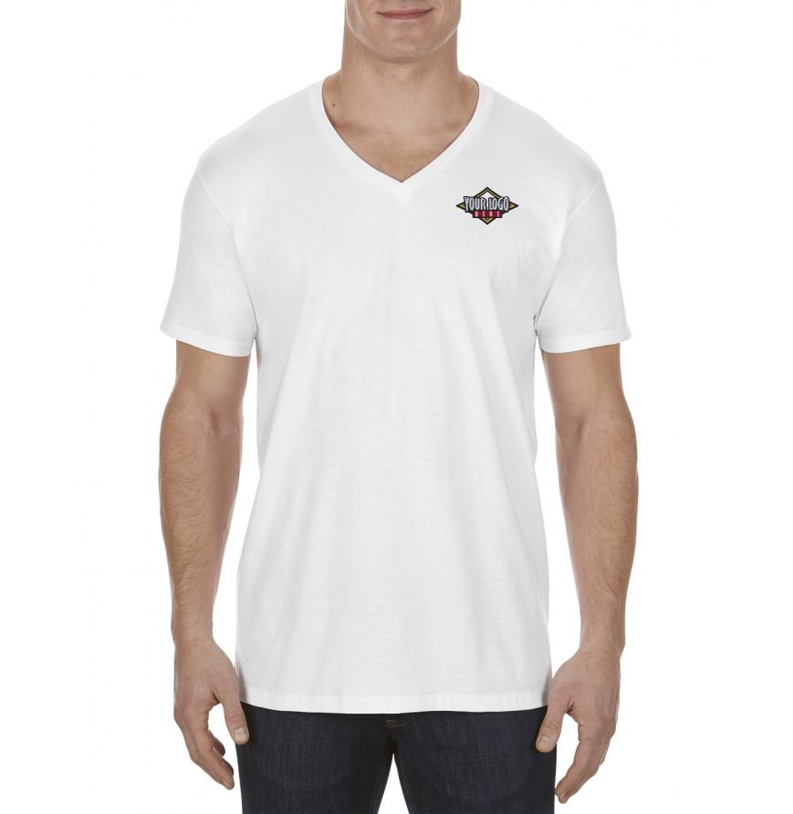 Adult 43 oz Ringspun Cotton V-Neck T-Shirt