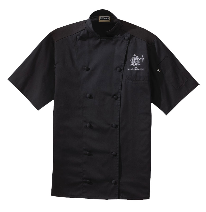 Twelve Button Unisex Short Sleeve Chef Coat with Back Mesh
