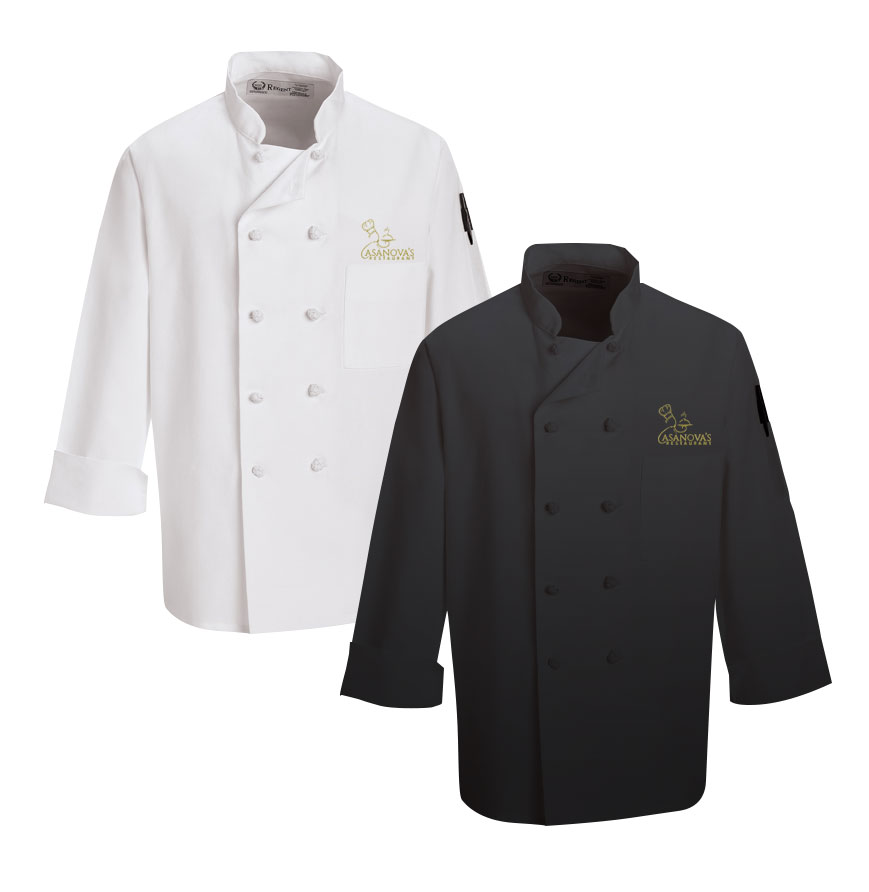 Celebrity Chef Classic Knot with Mesh Chef Coat