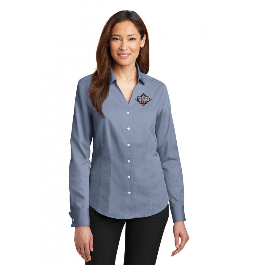 DISCONTINUED Red House - Ladies French Cuff Non-Iron Pinpoint Oxford Shirt