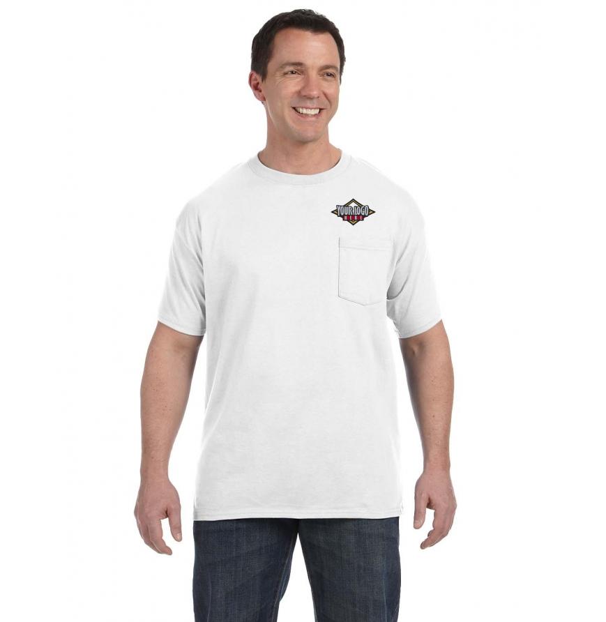 Mens 61 oz Tagless Pocket T-Shirt