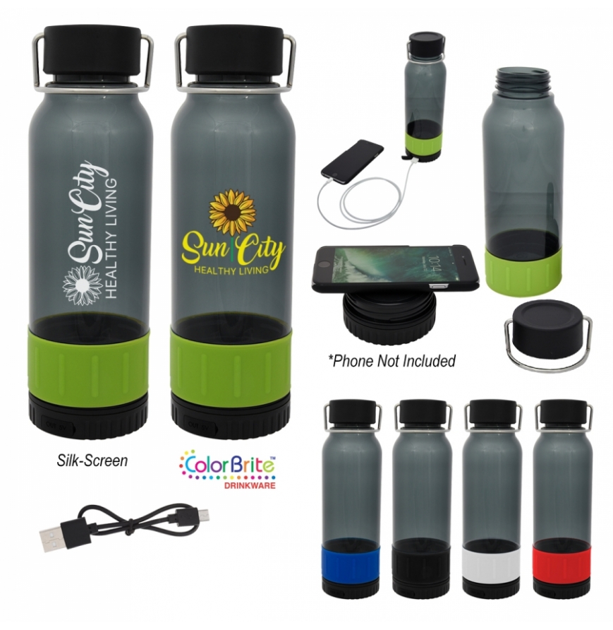 23 Oz Carter Tritan Bottle With Wireless Charger And Power Bank