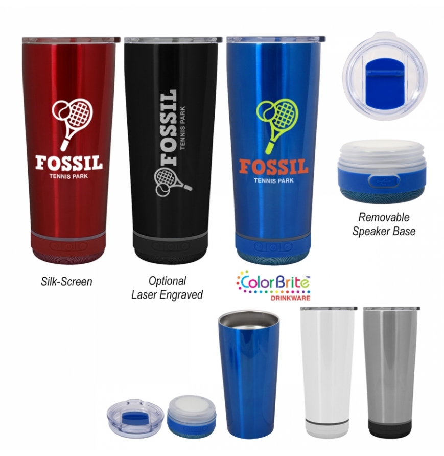 18 Oz Cadence Stainless Steel Tumbler With Speaker