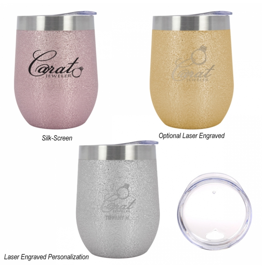 12 Oz Iced Out Vinay Stemless Wine Cup
