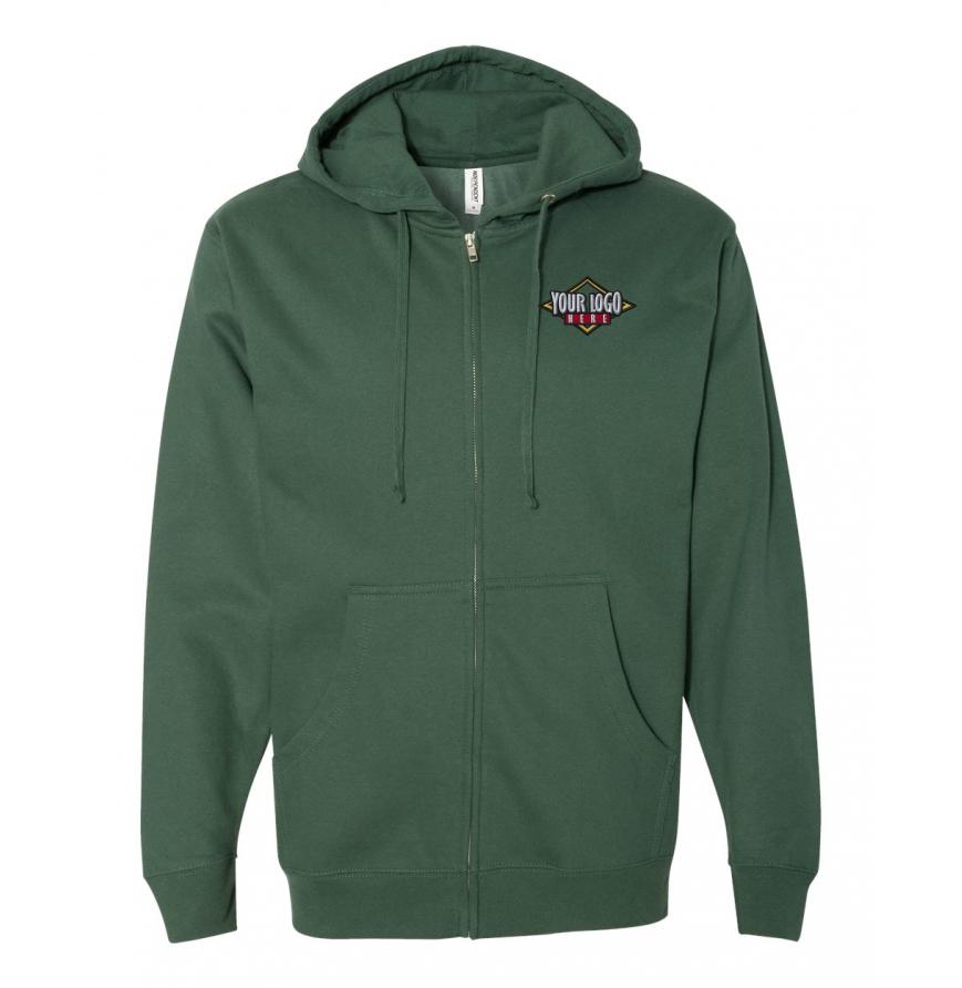 Independent Trading Co Midweight Full-Zip Hooded Sweatshirt