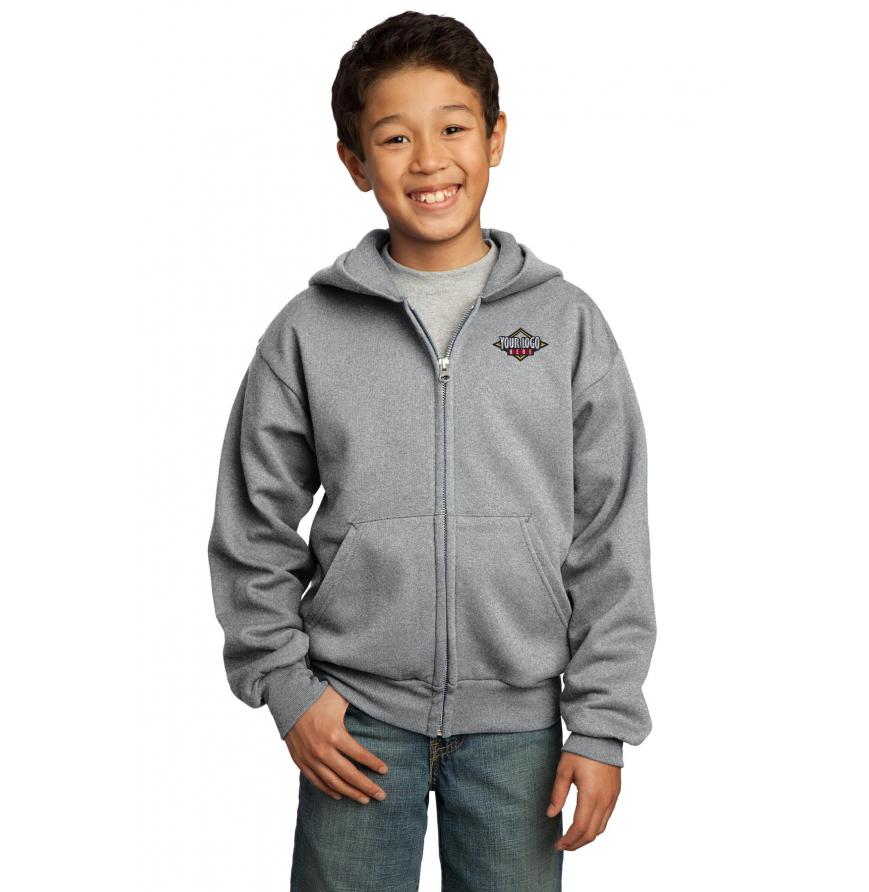 Port  Company - Youth Core Fleece Full-Zip Hooded Sweatshirt