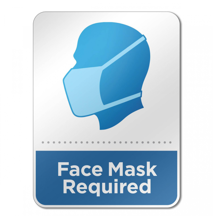 6 x 8  Face Mask Wall Sign