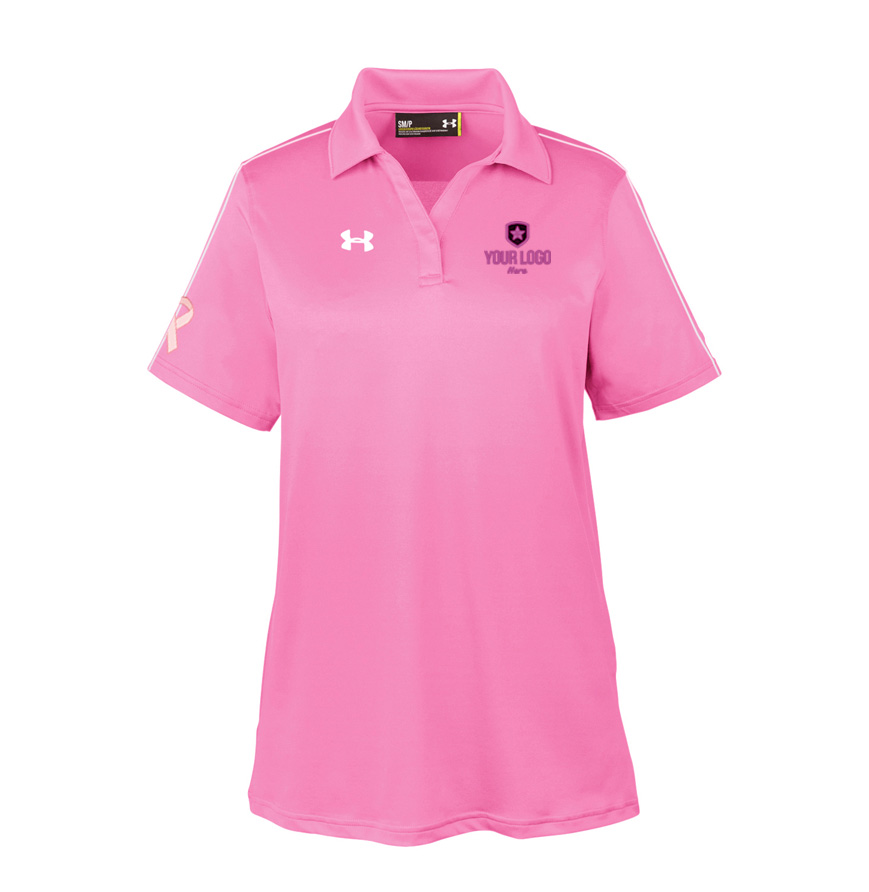 Pink UA Ladies' Tech Polo