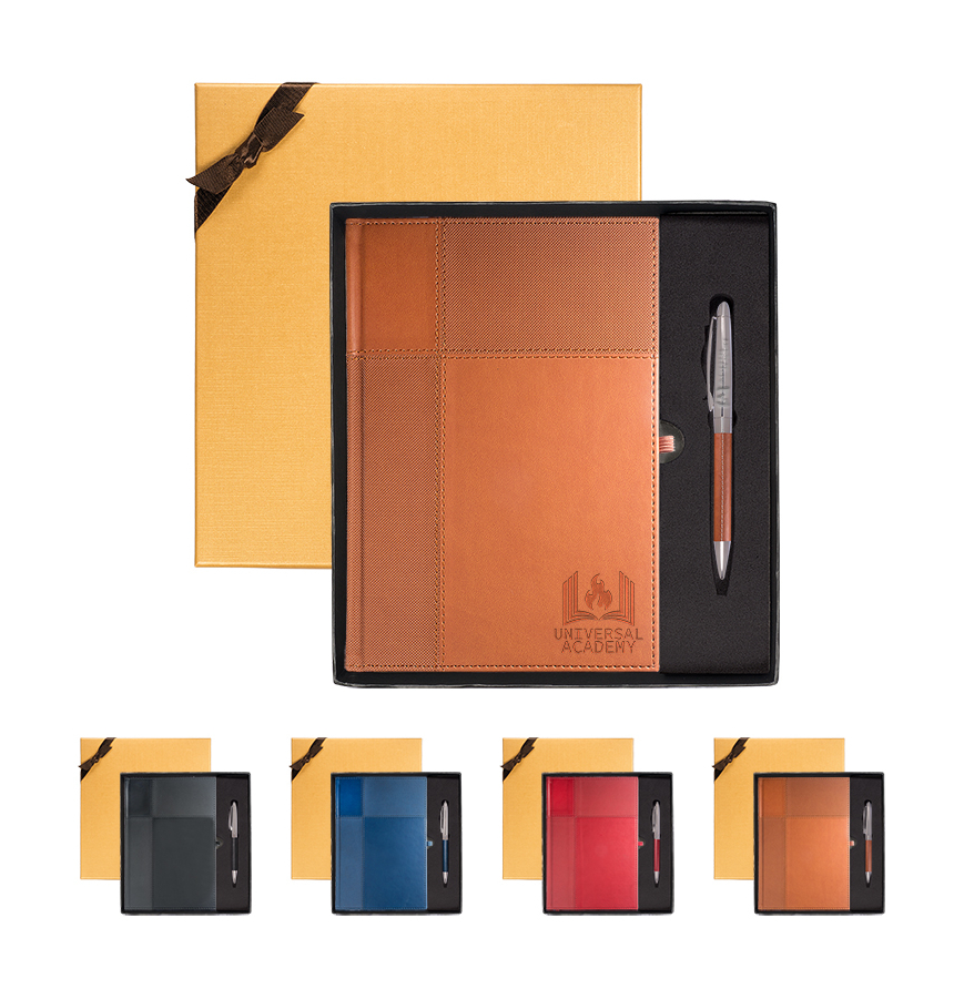 Duo-Textured Tuscany Journal  Pen Gift Set