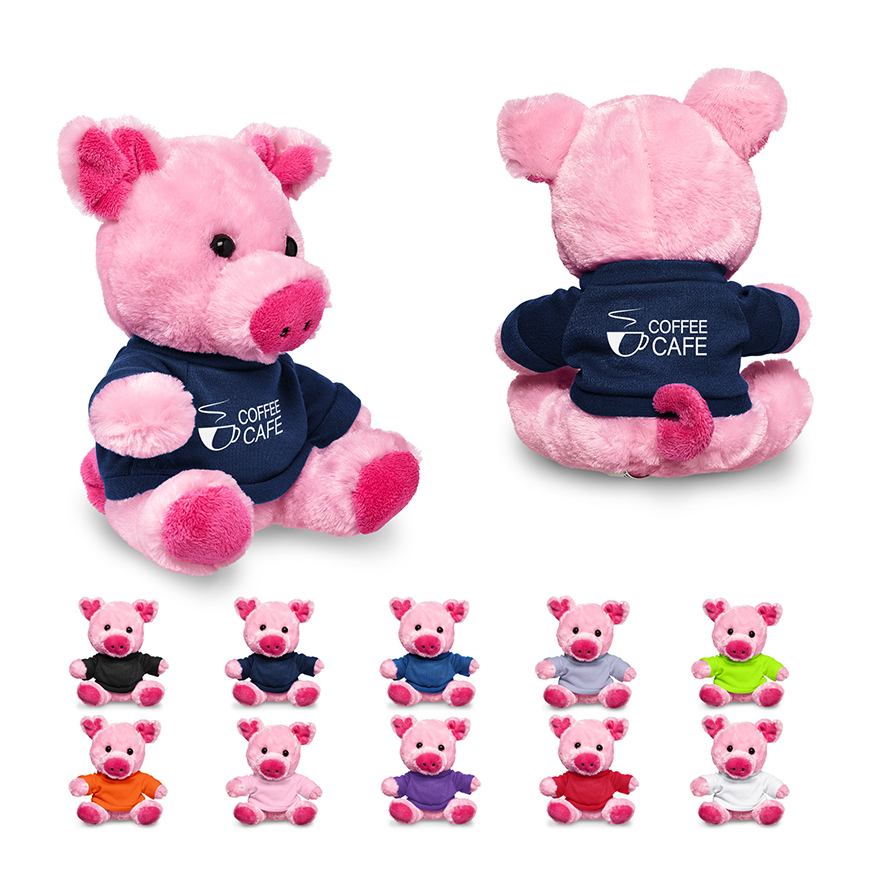 7 Plush Pig with T-Shirt