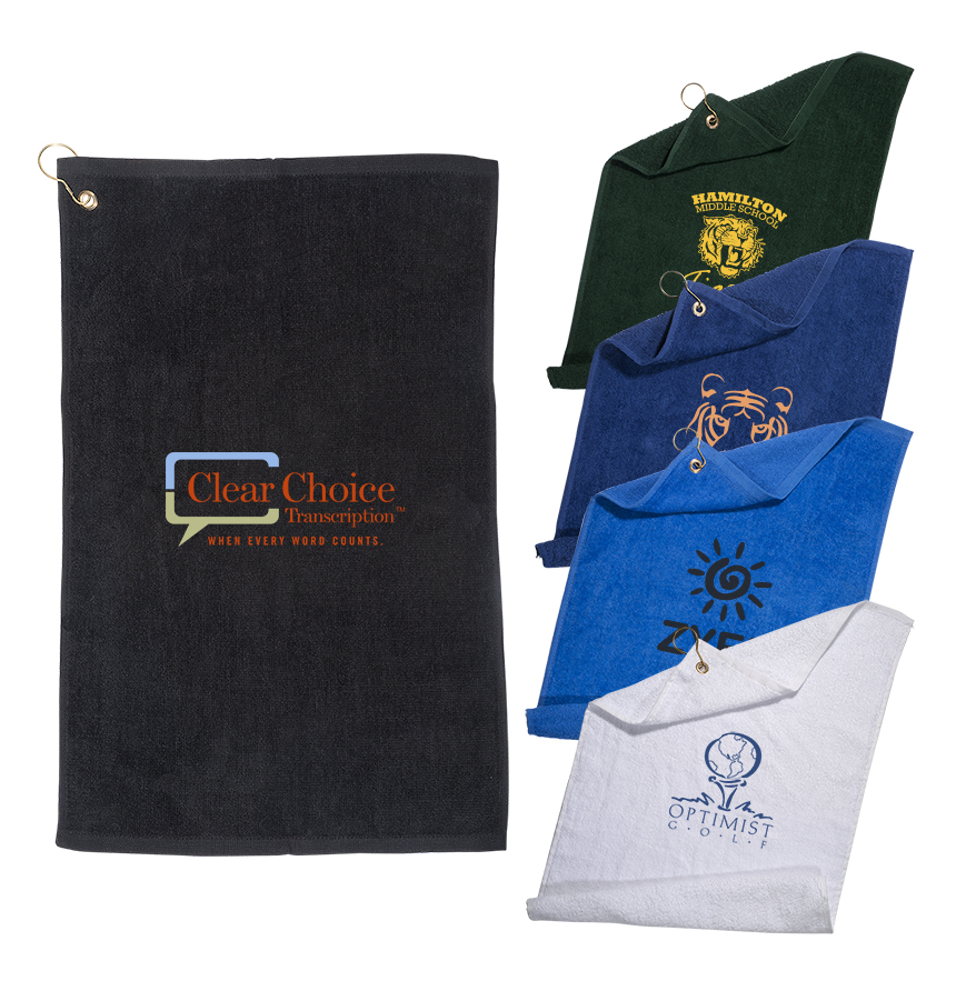 Golf Towel with Grommet and Hook 16 x 25