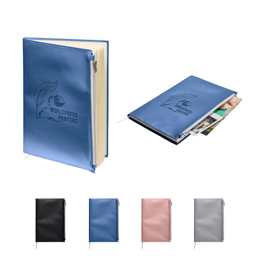Softbound Metallic Foundry  Journal with Zipper Pocket