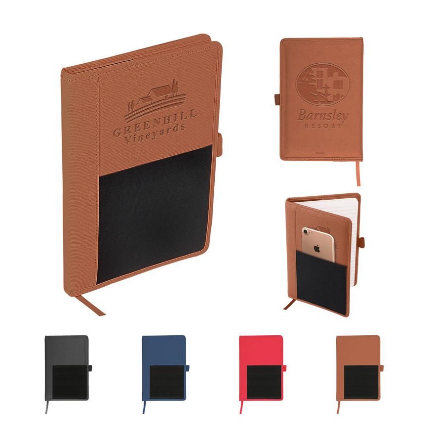 Leeman Roma Journal with Multi-Use Elastic Pocket