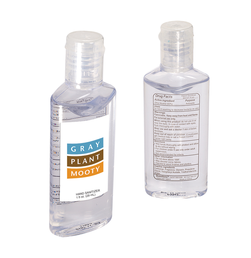 Hand Sanitizer in Oval Bottle - 1 oz