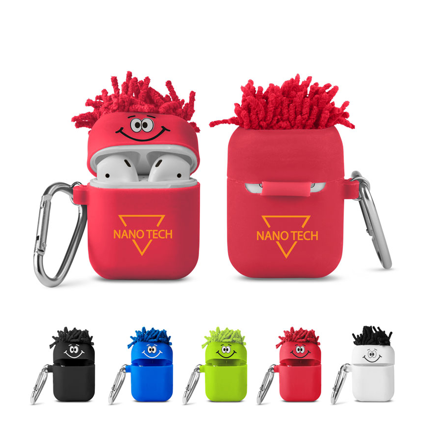 MopToppers  Silicone Earbud Case with Carabiner