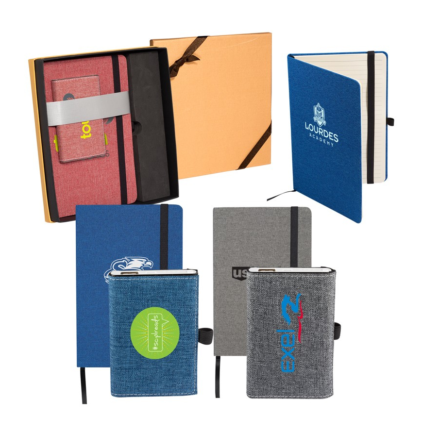 Strand Snow Canvas NotebookExecutive Charger Gift Set