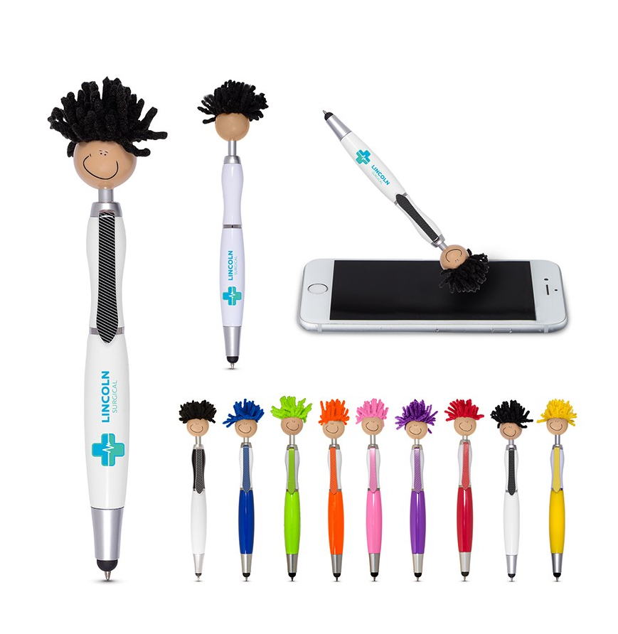 Multicultural MopToppers Screen Cleaner with Stylus Pen Tan Skin Color